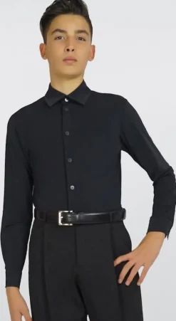 Dansebutikken Dansetøj Herrer-Sort body skjorte til herrer - Ready4dance