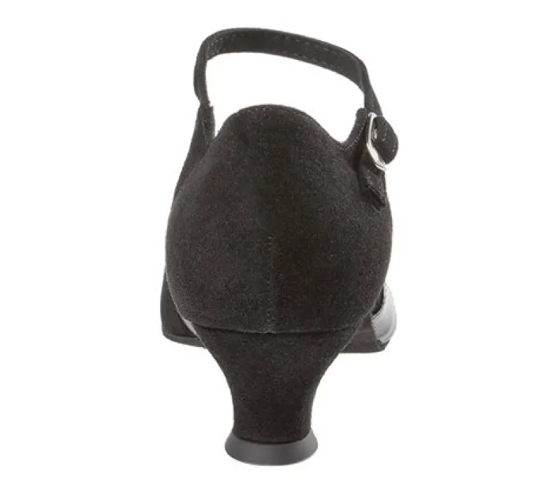 Dame Dansebutikken Tangosko Damer|Social Dansesko-Sort dansesko fra Diamant i ruskind og lak