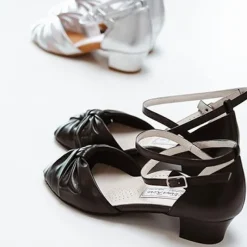 Dame Dansebutikken Salsasko Damer|Latinsko Damer-Sort dansesko Vera med lav hæl Werner Kern