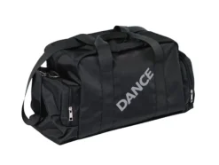 Dansebutikken Andet Til Ballet|Dansetasker-Sort dansetaske med grå DANCE logo