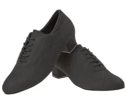 Dame Dansebutikken Salsasko Damer|Tangosko Damer-Sort dansetræningssko fra Diamant i microfiber til damer