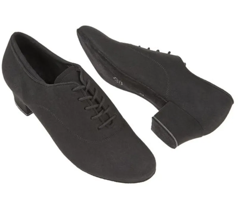 Dame Dansebutikken Salsasko Damer|Tangosko Damer-Sort dansetræningssko fra Diamant i microfiber til damer