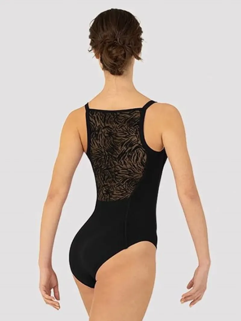 Dame Dansebutikken Dragter Damer|Balletdragter Damer-Sort dragt med smukke mesh detaljer Bloch