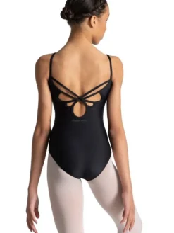 Dame Dansebutikken Balletdragter Damer-Sort dragt med strop design på ryggen fra BalletRosa