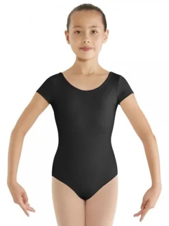 Børn Dansebutikken Balletdragter Børn|Dansetøj Pige-Sort dragt til piger m. flot ryg Bloch