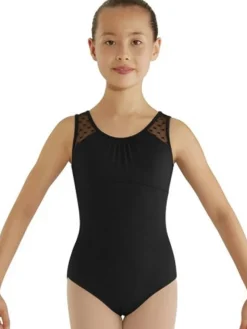 Børn Dansebutikken Balletdragter Børn|Dansetøj Pige-Sort dragt til piger m. hjerte ryg Bloch