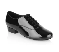 Børn Dansebutikken Drenge Dansesko-Sort drenge standard dansesko i lak Rayrose