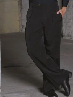 Dansebutikken Dansetøj Herrer-Sort herre dansebuks med sidelommer - Ready4dance