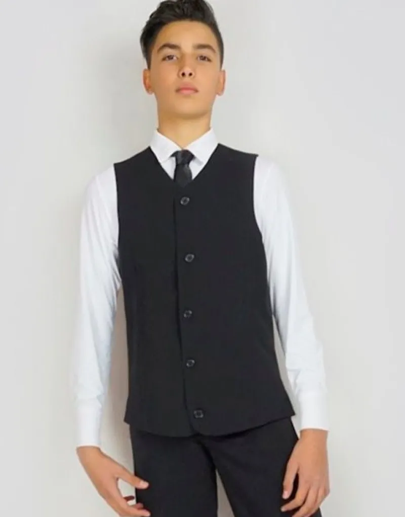 Dansebutikken Dansetøj Herrer-Sort lang vest til herrer - Ready4dance