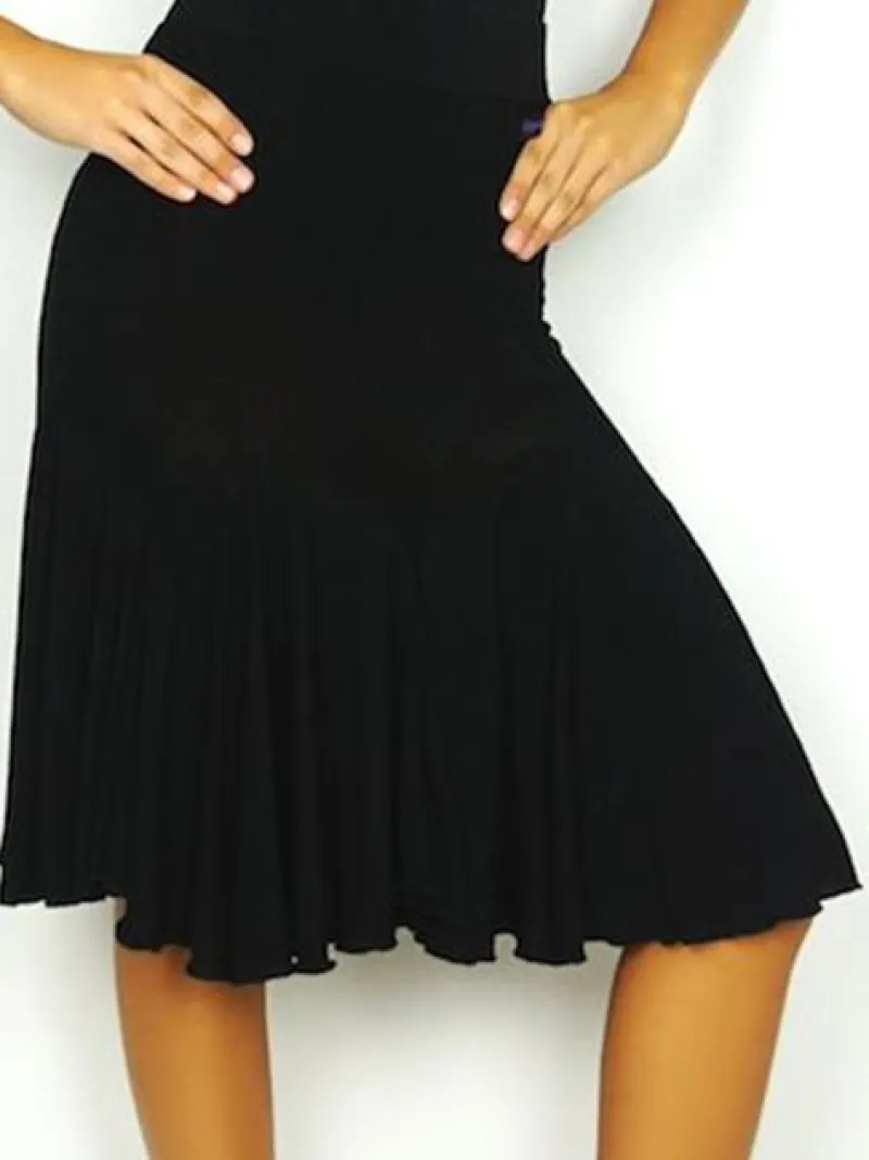 Dame Dansebutikken Danseunderdele Damer-Sort latin nederdel til damer - Ready4dance