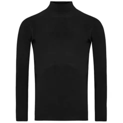 Dansebutikken Dansetøj Herrer-Sort rullekrave bluse til teen og herrer