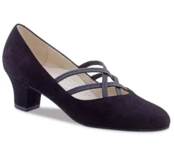 Dame Dansebutikken Standardsko Damer|Social Dansesko-Sort ruskind dame dansesko Ruby Werner Kern