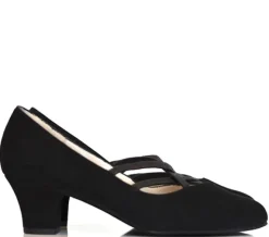 Dame Dansebutikken Standardsko Damer|Social Dansesko-Sort ruskind dame dansesko Ruby Werner Kern