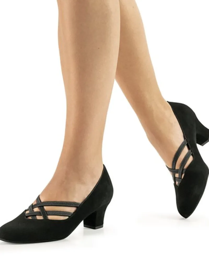 Dame Dansebutikken Standardsko Damer|Social Dansesko-Sort ruskind dame dansesko Ruby Werner Kern