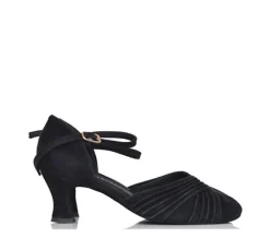 Dame Dansebutikken Tangosko Damer|Social Dansesko-Sort ruskinds social dansesko Rummos