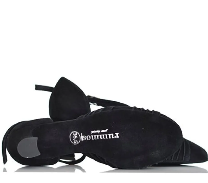 Dame Dansebutikken Tangosko Damer|Social Dansesko-Sort ruskinds social dansesko Rummos