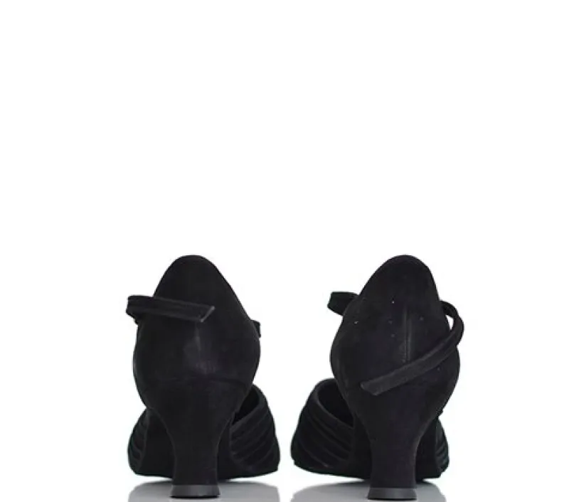 Dame Dansebutikken Tangosko Damer|Social Dansesko-Sort ruskinds social dansesko Rummos