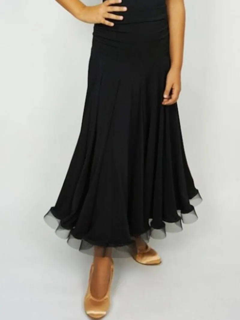 Dame Dansebutikken Danseunderdele Damer-Sort standard nederdel til damer - Ready4dance