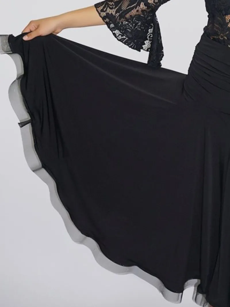 Dame Dansebutikken Danseunderdele Damer-Sort standard nederdel til damer - Ready4dance