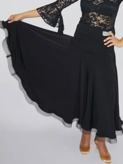 Dansebutikken Dansetøj Pige-Sort standard nederdel til piger - Ready4dance