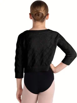 Børn Dansebutikken Ballet Underdele Børn-Sort striktrøje i bomuld til piger Bloch