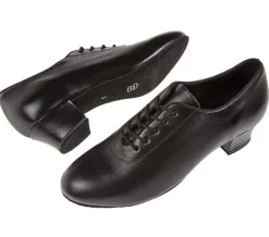 Dame Dansebutikken Salsasko Damer|Tangosko Damer-Sort træningssko fra Diamant i sort skind til damer