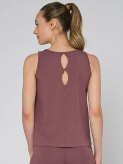 Dansebutikken Pilates Overdele|Yogabluser-Tempsdanse smuk dæmpet rødbrun tanktop til damer