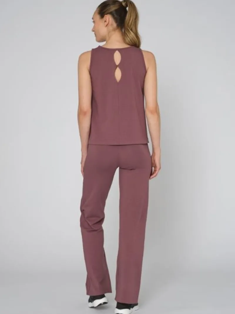 Dansebutikken Pilates Overdele|Yogabluser-Tempsdanse smuk dæmpet rødbrun tanktop til damer