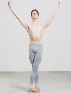 Børn Dansebutikken Ballettøj Drenge-Wear Moi grå ballettights til drenge/herre microfiber