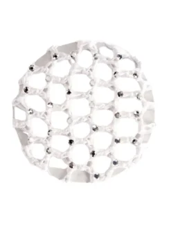 Dansebutikken Gymnastik Hårtilbehør|Hårtilbehør Til Ballet-Wear Moi hårnet i hæklet hvid strik med flotte sten