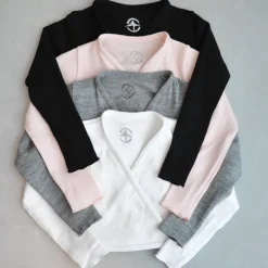 Børn Dansebutikken Overdele Piger|Ballet Toppe Børn-Wearmoi grå slå om overdel børn ballet/gymnastik