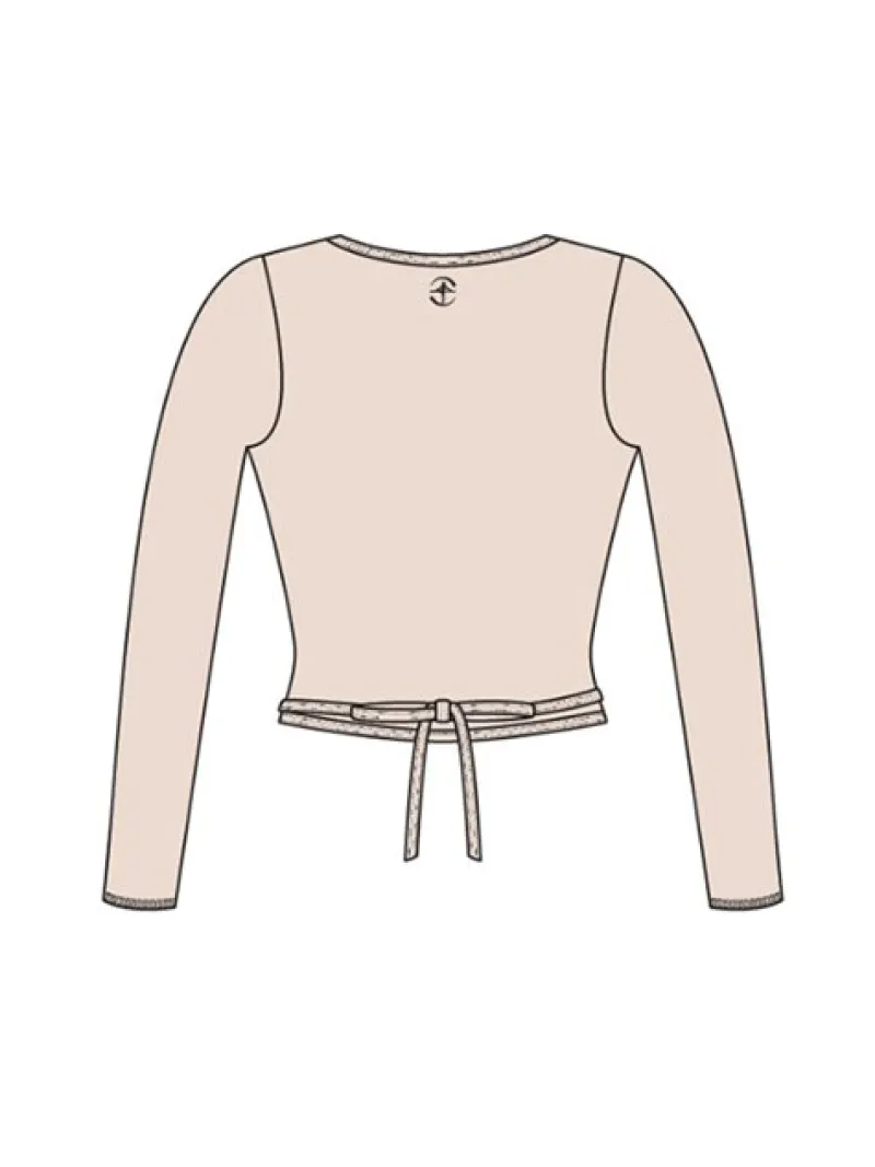 Dame Dansebutikken Overdele Damer|Ballet Strik Damer-Wearmoi rosa slå om overdel ballet og gymnastik