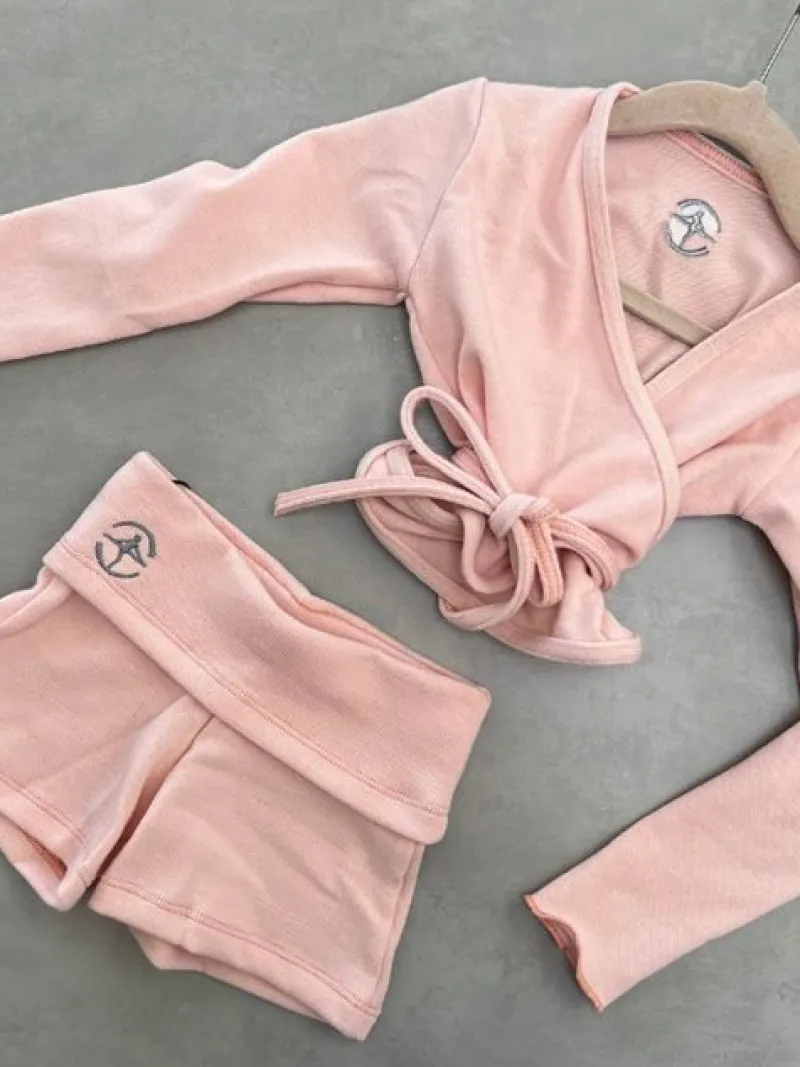 Børn Dansebutikken Underdele Piger|Ballet Underdele Børn-Wearmoi rosa strikshorts børn ballet/gymnastik