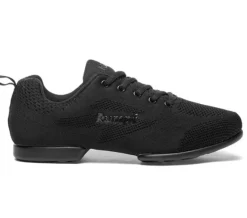 Dame Dansebutikken Sneakers Børn|Salsasko Herrer-ZUMA Rumpf sneaker sort åndbar knit