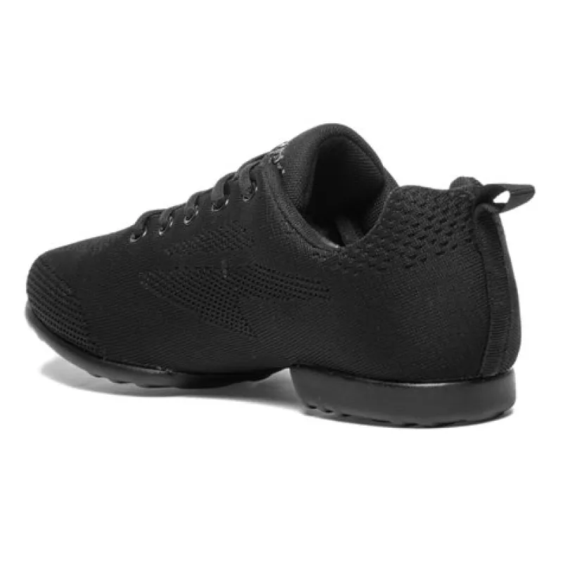 Dame Dansebutikken Sneakers Børn|Salsasko Herrer-ZUMA Rumpf sneaker sort åndbar knit