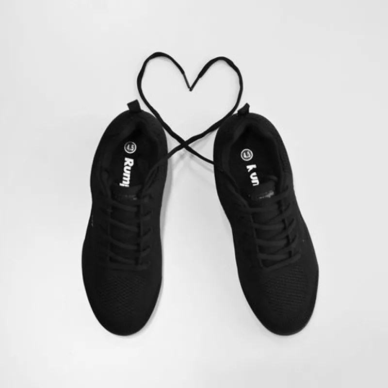 Dame Dansebutikken Sneakers Børn|Salsasko Herrer-ZUMA Rumpf sneaker sort åndbar knit